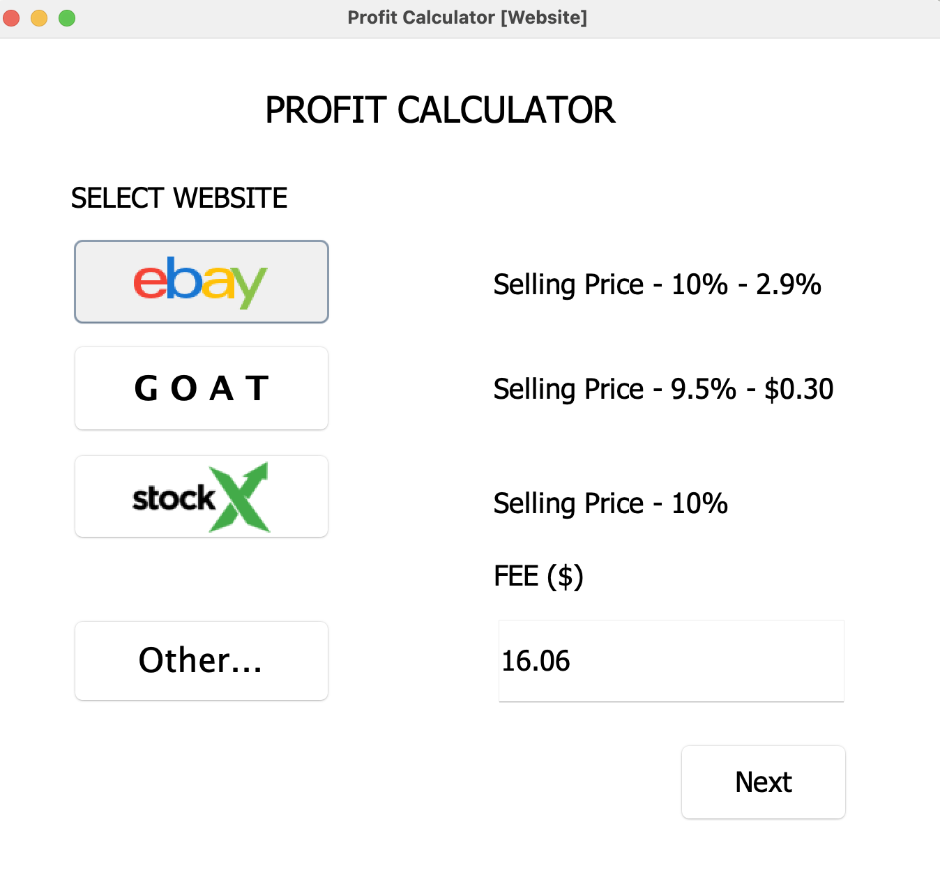 Profit Calculator